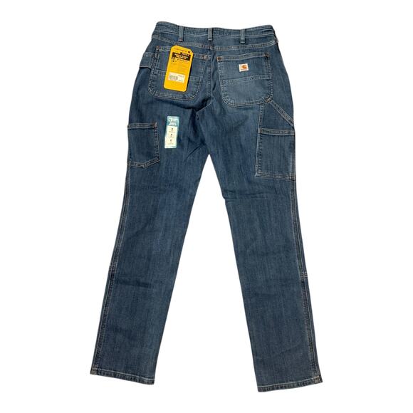 Carhartt Women’s Rugged Flex Relaxed Fit Double Front Jeans BD5110-W Size 8 Tall - Picture 7 of 9